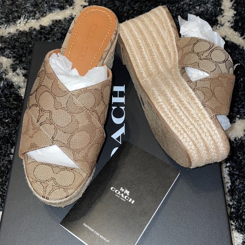 ‼️Last Price‼️BNWT Coach Wedge Sandal